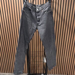 Vintage Levi 501 Charcoal Gray Straight-Leg Jeans Made in USA 1980s Levi’s
